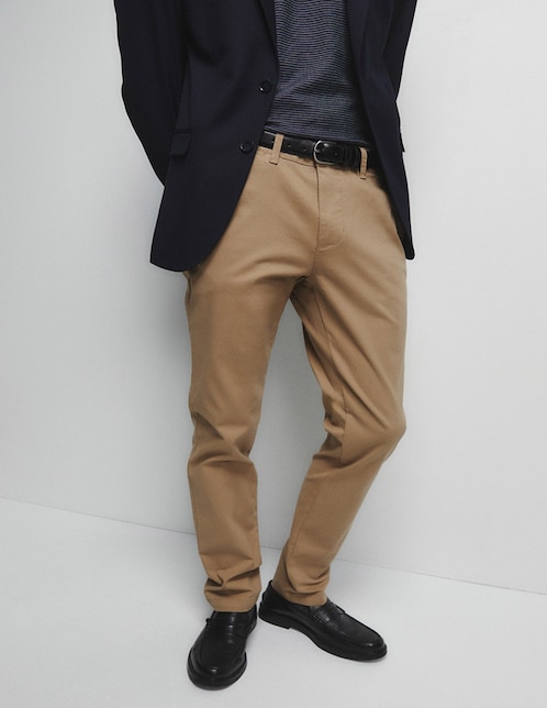 Pantalón casual slim de algodón para hombre Pantalón casual slim de algodón para hombre