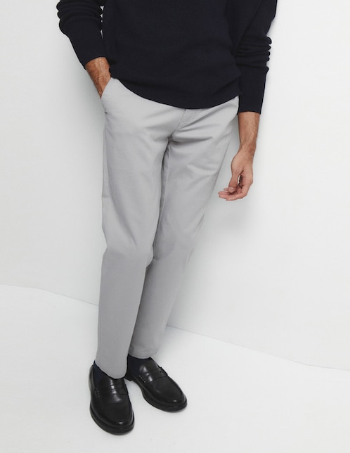 Pantalón slim de algodón para hombre