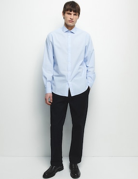 Camisa casual Sfera de algodón manga larga para hombre