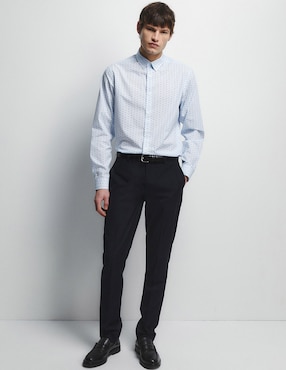 Camisa casual Sfera de algodón manga larga para hombre
