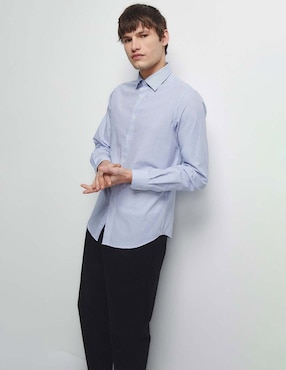Camisa de vestir Sfera de algodón manga larga para hombre