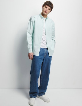 Camisa casual Sfera de algodón manga larga para hombre