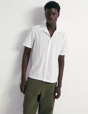 Camisa casual Sfera de algodón manga corta para hombre