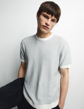 Camisa casual Sfera de algodón manga corta para hombre