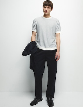 Camisa casual Sfera de algodón manga corta para hombre
