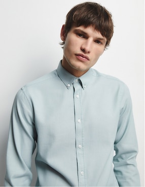 Camisa casual Sfera de algodón manga larga para hombre