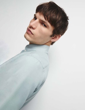 Camisa casual Sfera de algodón manga larga para hombre