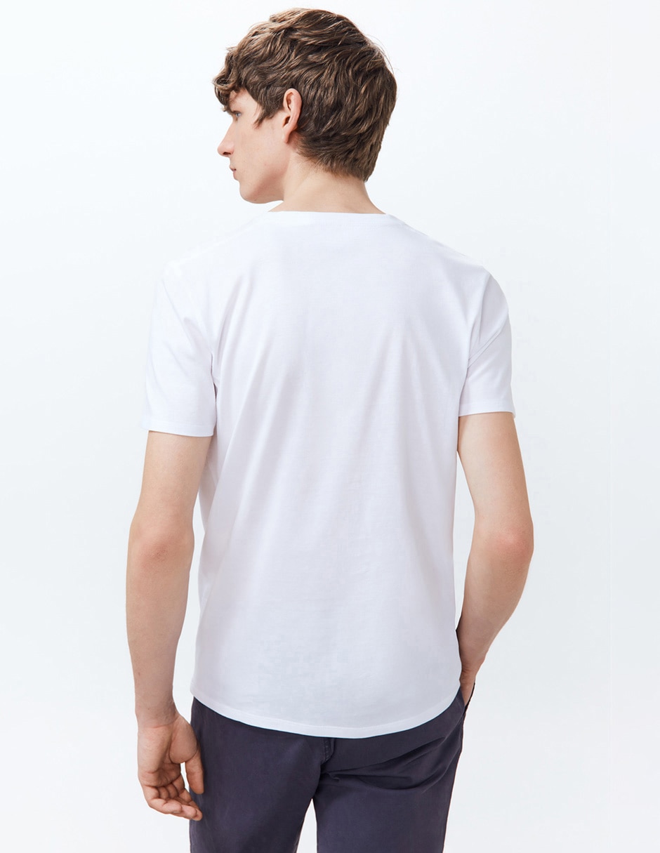 Playera cuello v para hombre 4