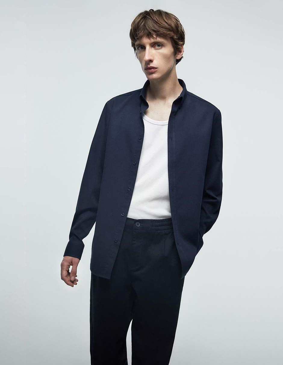 Camisa de vestir Sfera de algodón manga larga para hombre