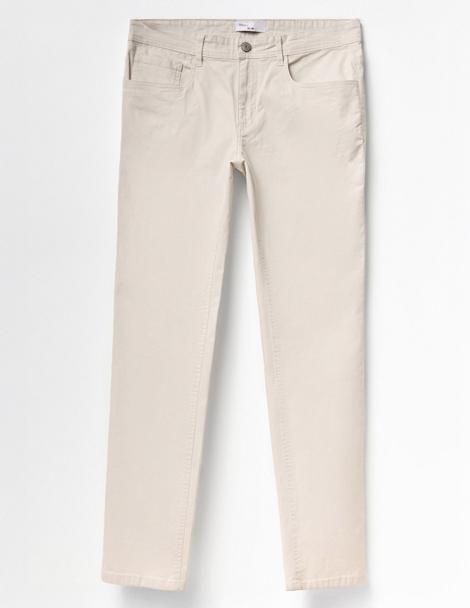 Pantalón de vestir recto de algodón para hombre 5
