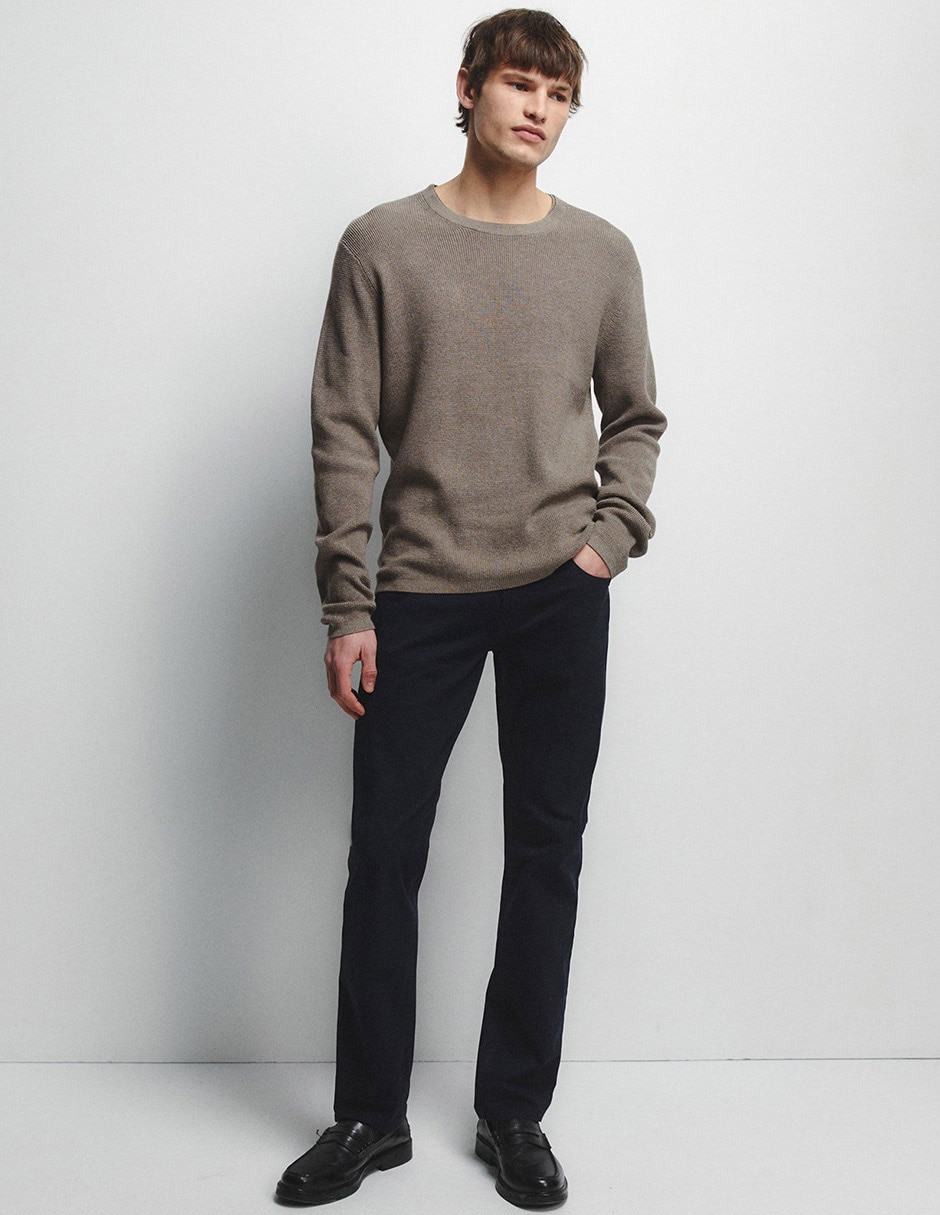 Pantalón casual slim sfera de algodón para hombre