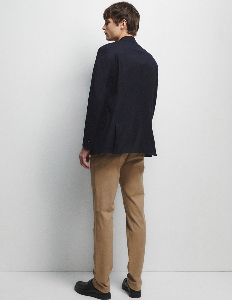 Pantalón casual slim de algodón para hombre 2