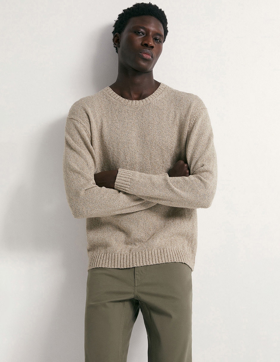 Pantalón de vestir recto de algodón para hombre 3