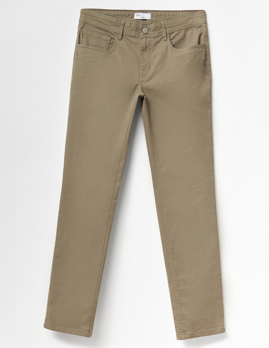Pantalón de vestir recto de algodón para hombre 5