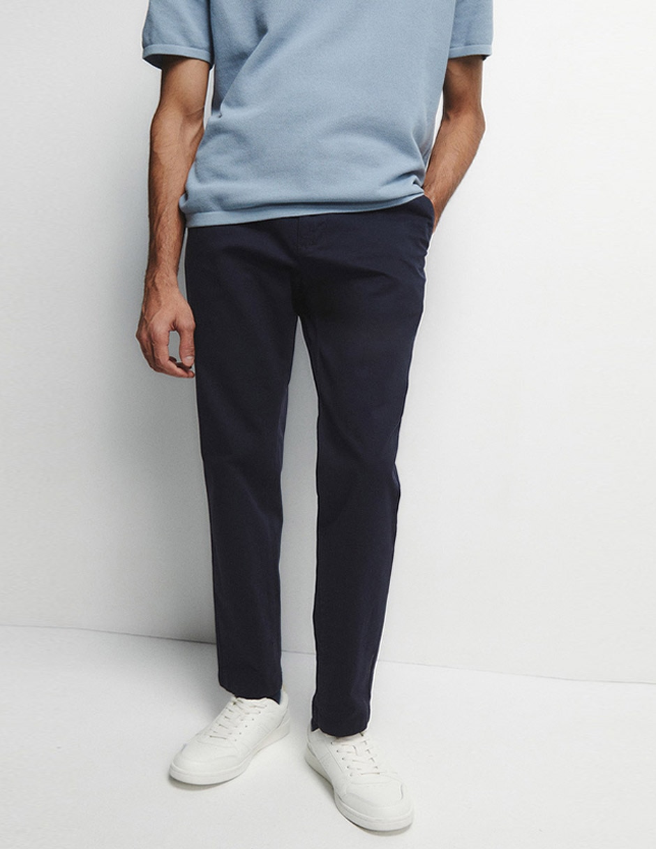Pantalón casual slim de algodón para hombre Pantalón casual slim de algodón para hombre