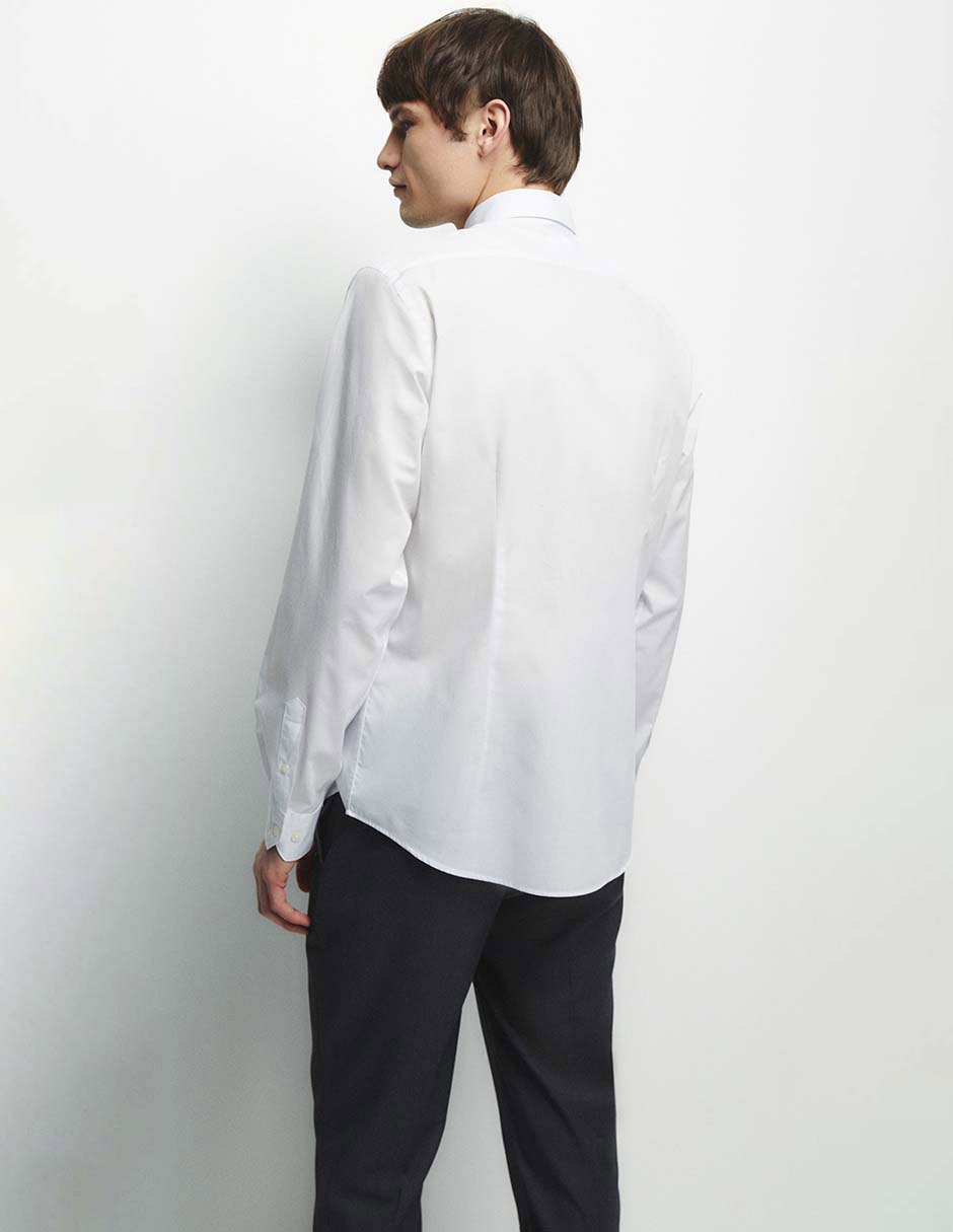 Camisa de vestir de algodón manga larga para hombre 2