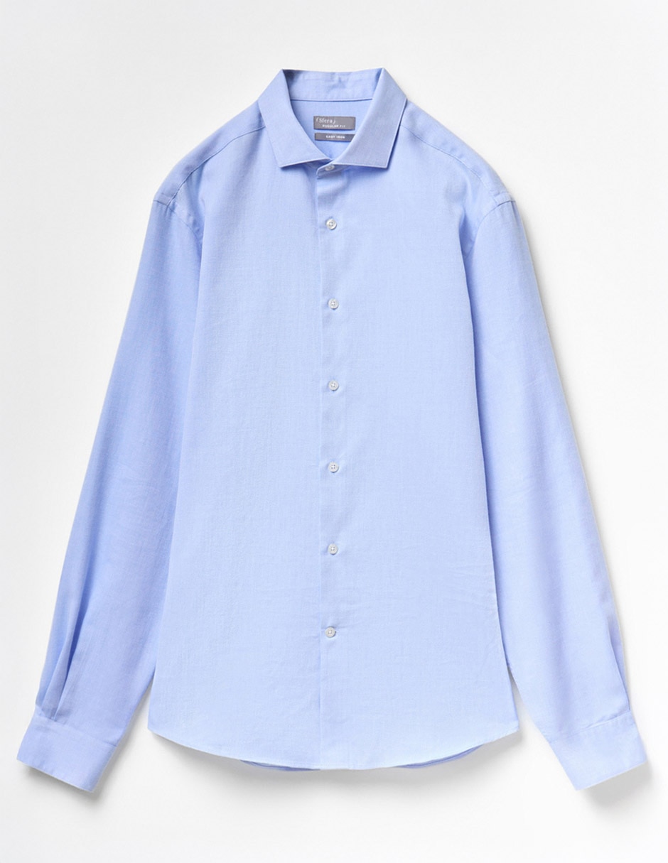 Camisa de vestir de algodón manga larga para hombre 4