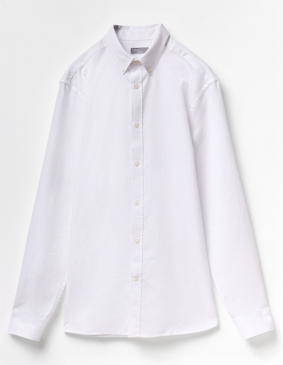 Camisa de vestir de algodón manga larga para hombre 5