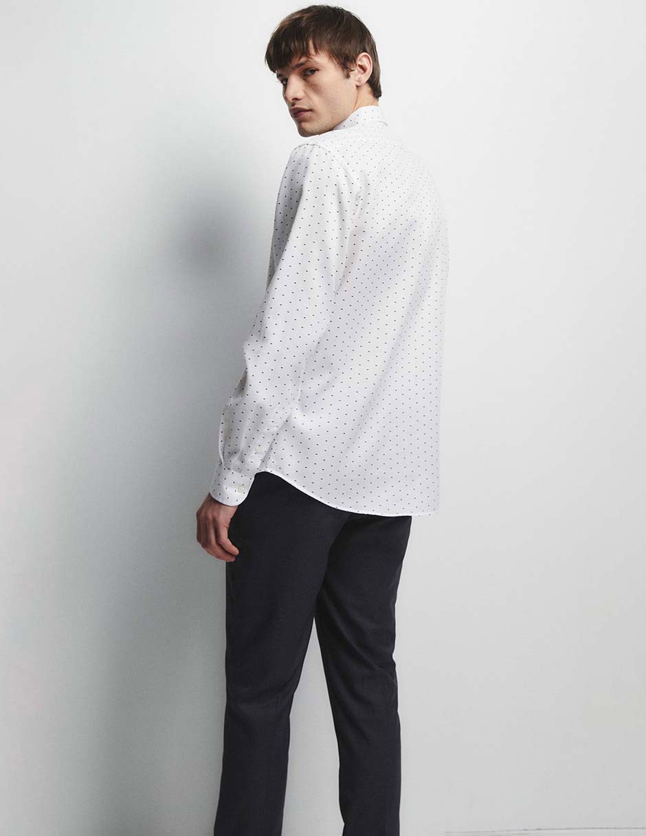 CAMISA ESTRUCTURA ESTAMPADA