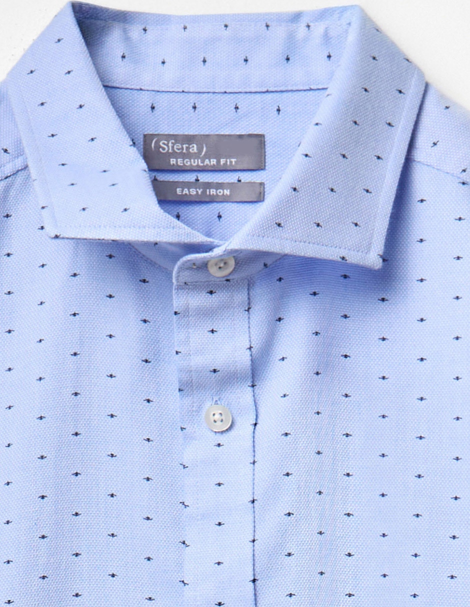 Camisa business casual de algodón manga larga para hombre 4