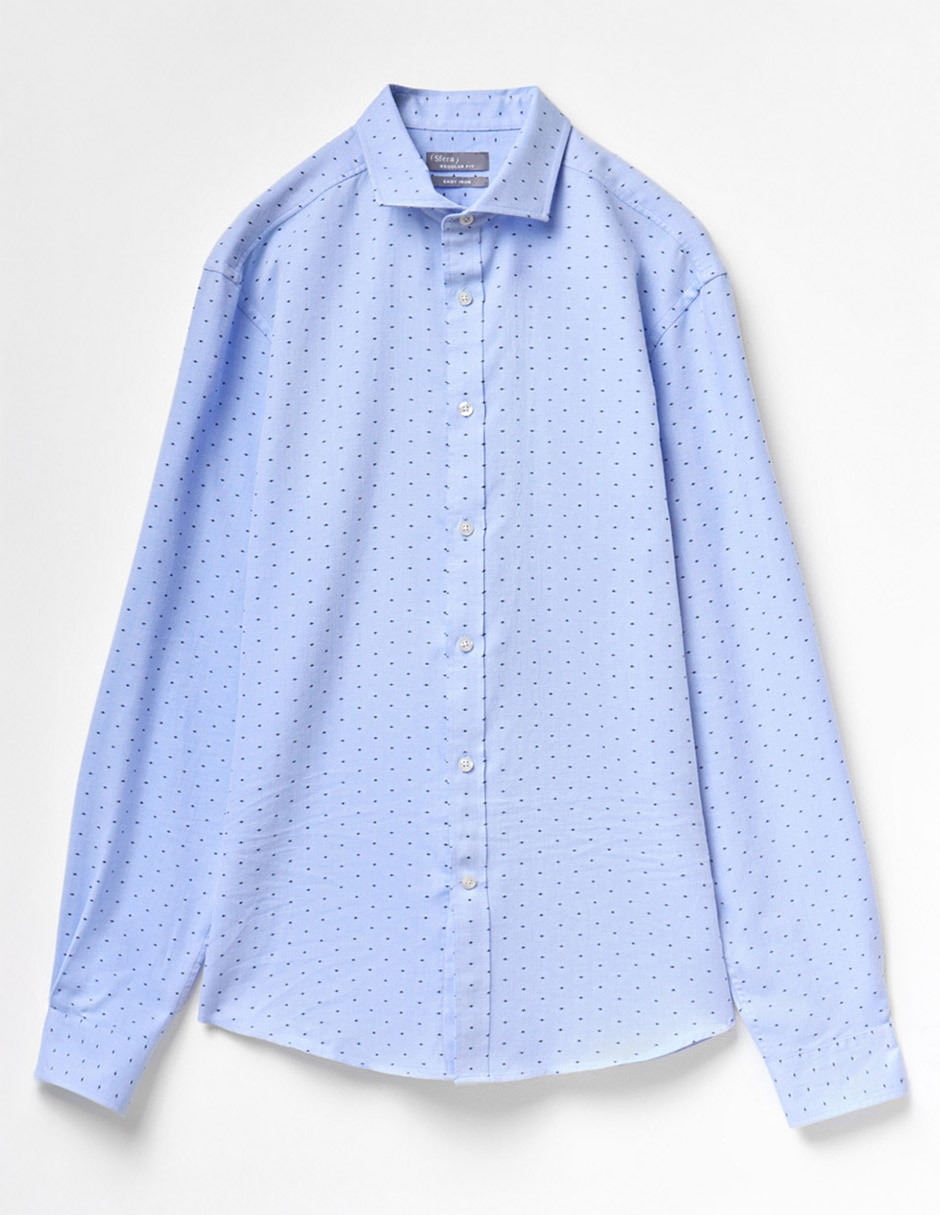 Camisa business casual de algodón manga larga para hombre 5