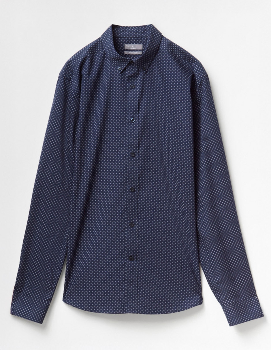 Camisa de vestir de algodón manga larga para hombre 6