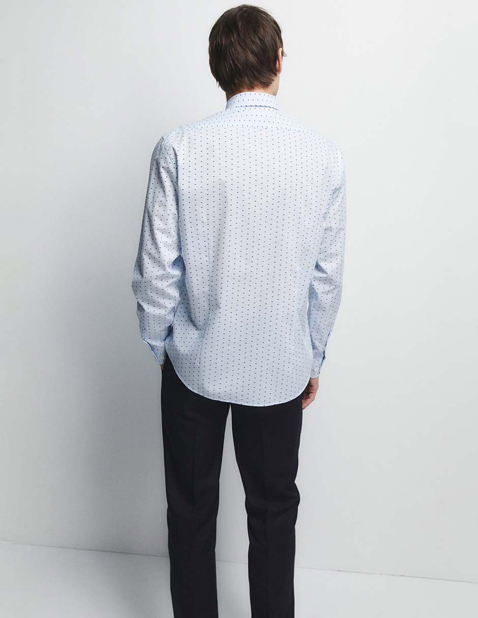 Camisa casual de algodón manga larga para hombre 2