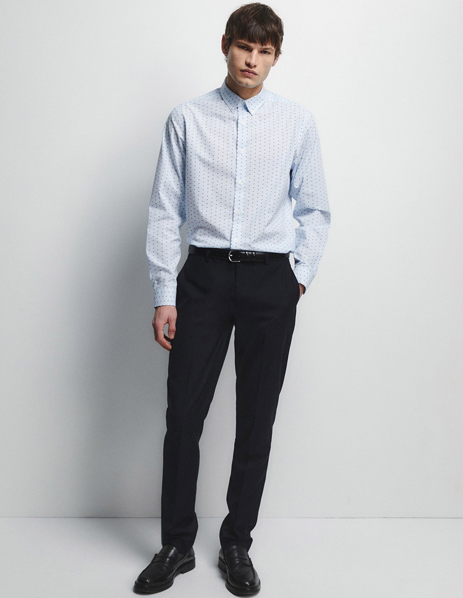 Camisa casual de algodón manga larga para hombre 3