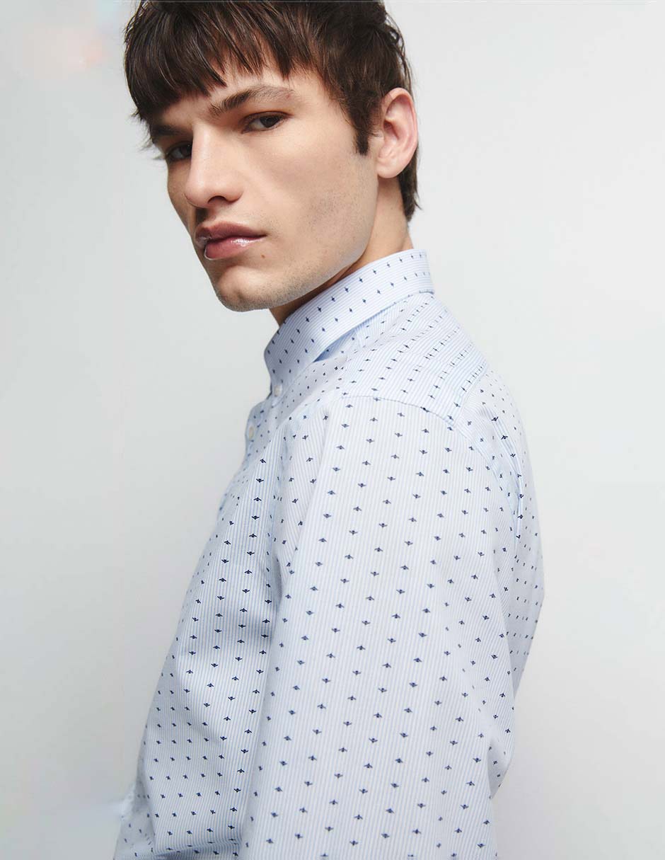 Camisa casual de algodón manga larga para hombre 4