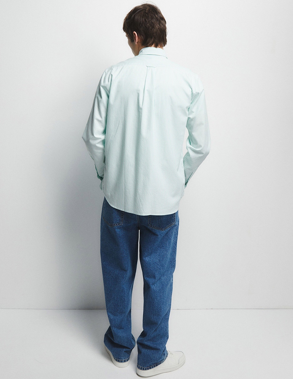 Camisa casual de algodón manga larga para hombre 2