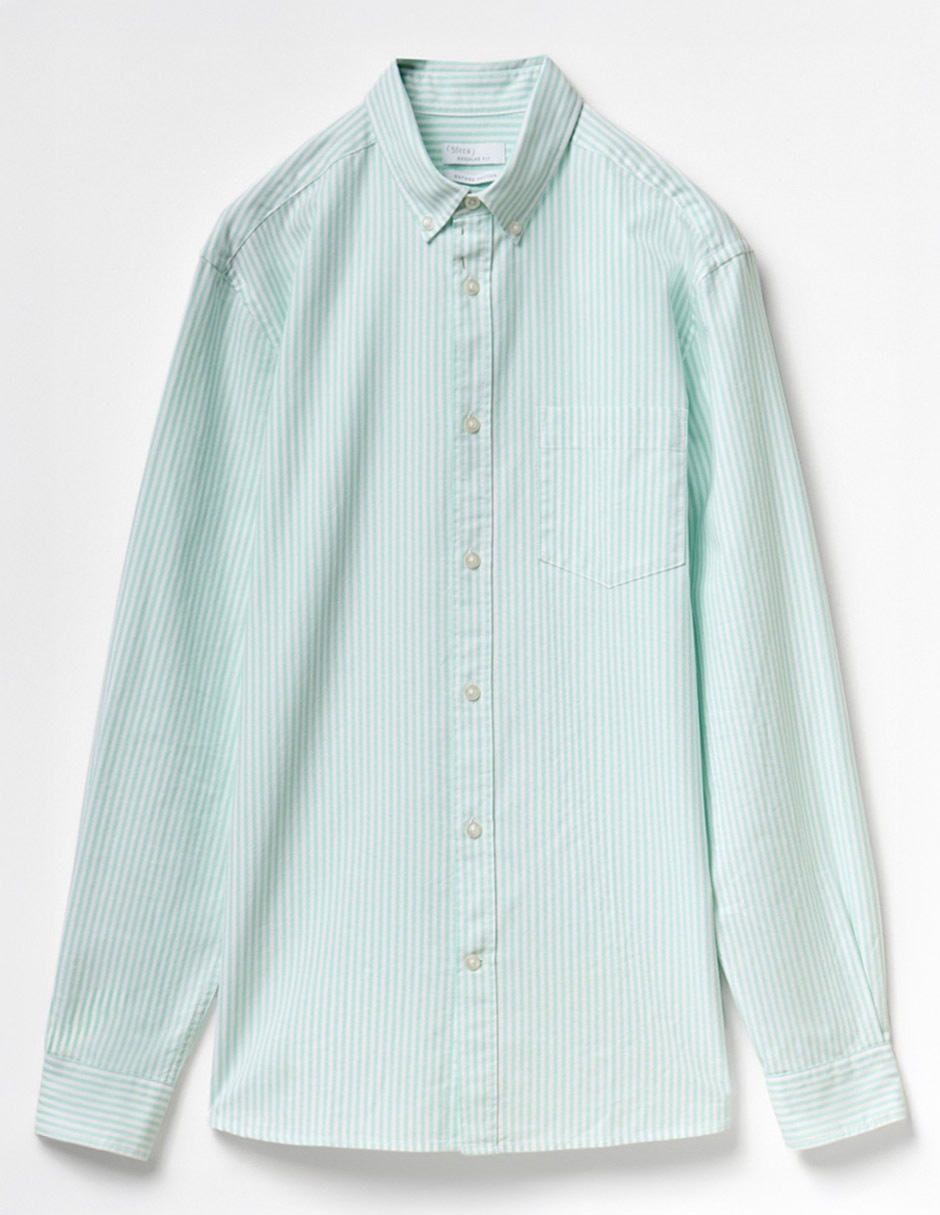 Camisa casual de algodón manga larga para hombre 4
