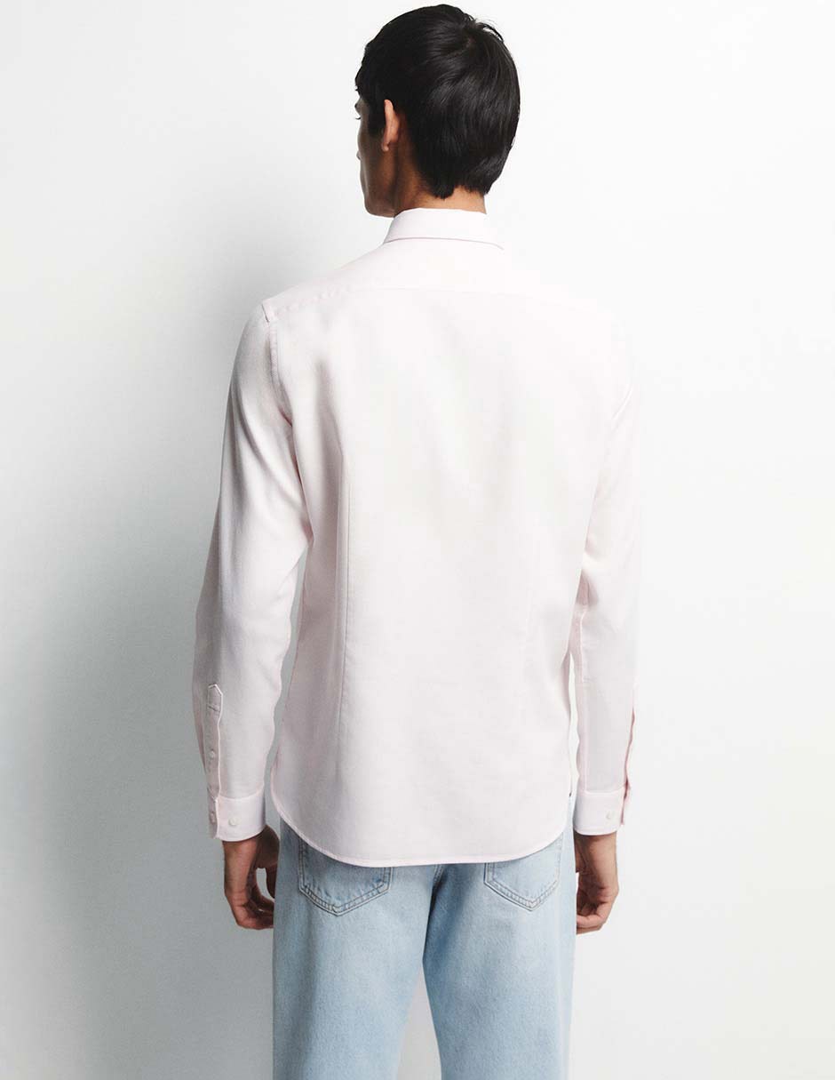 Camisa casual de algodón manga larga para hombre 2