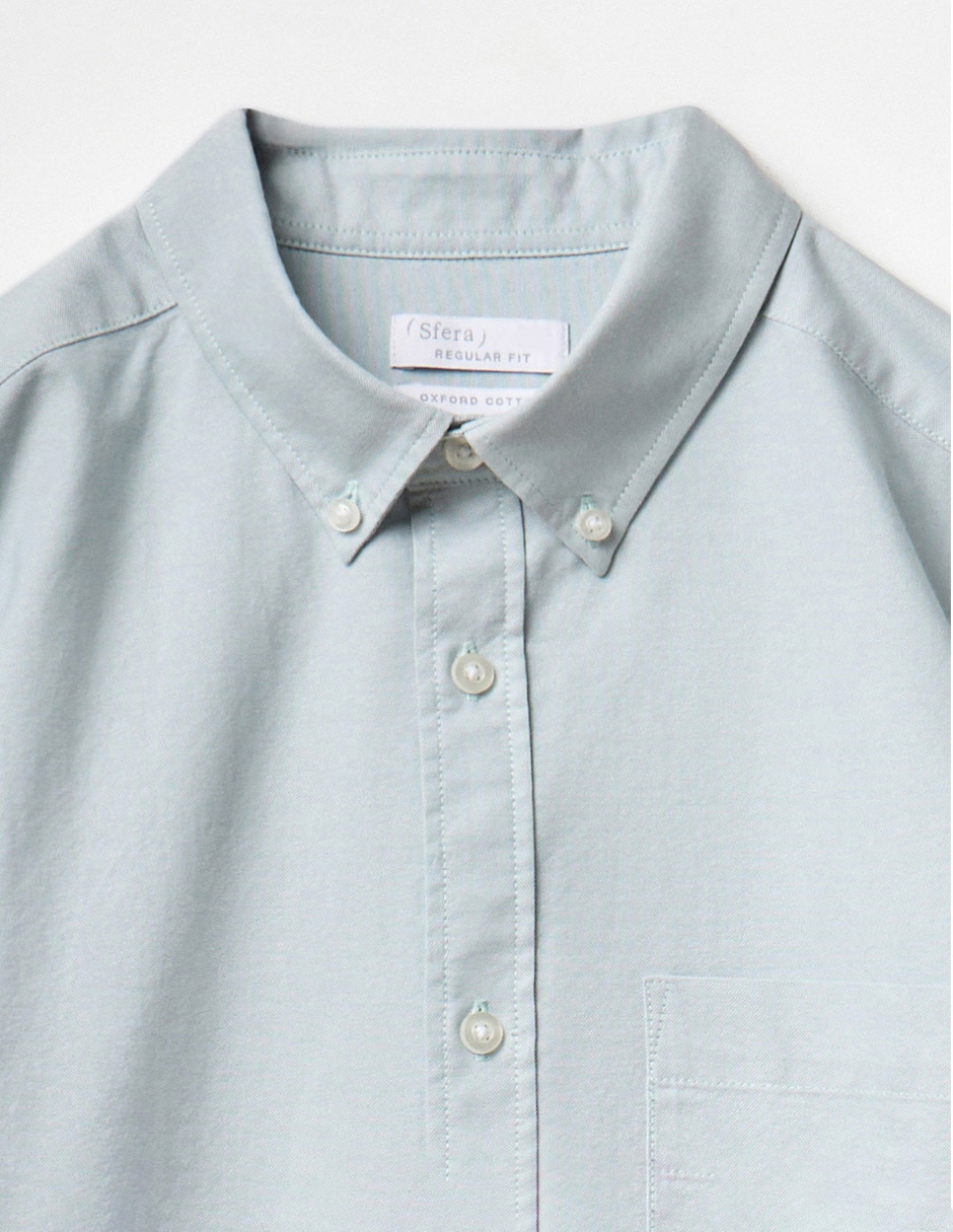 Camisa casual de algodón manga larga para hombre 5