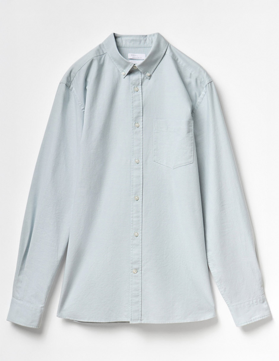 Camisa casual de algodón manga larga para hombre 6