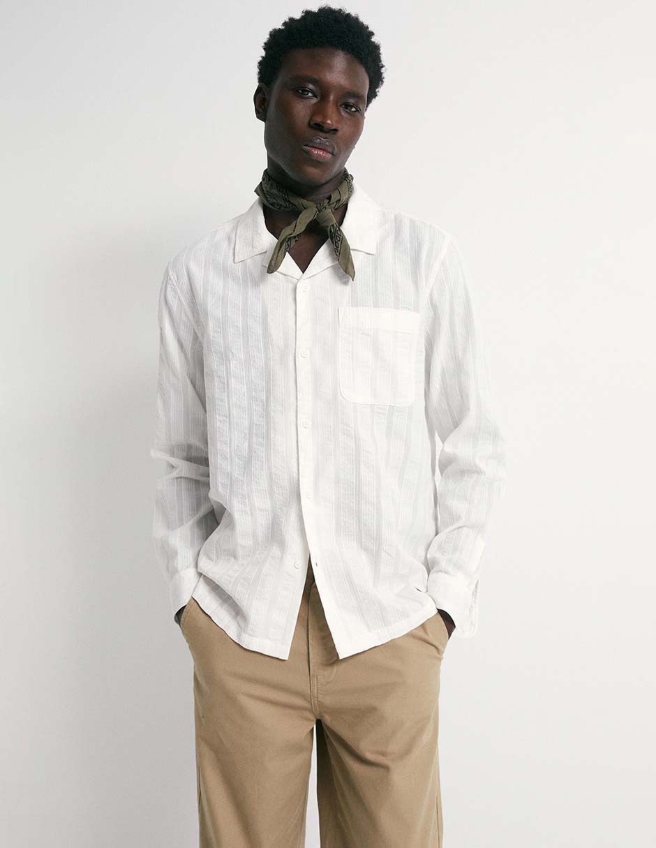 Camisa casual manga larga para hombre Camisa casual manga larga para hombre