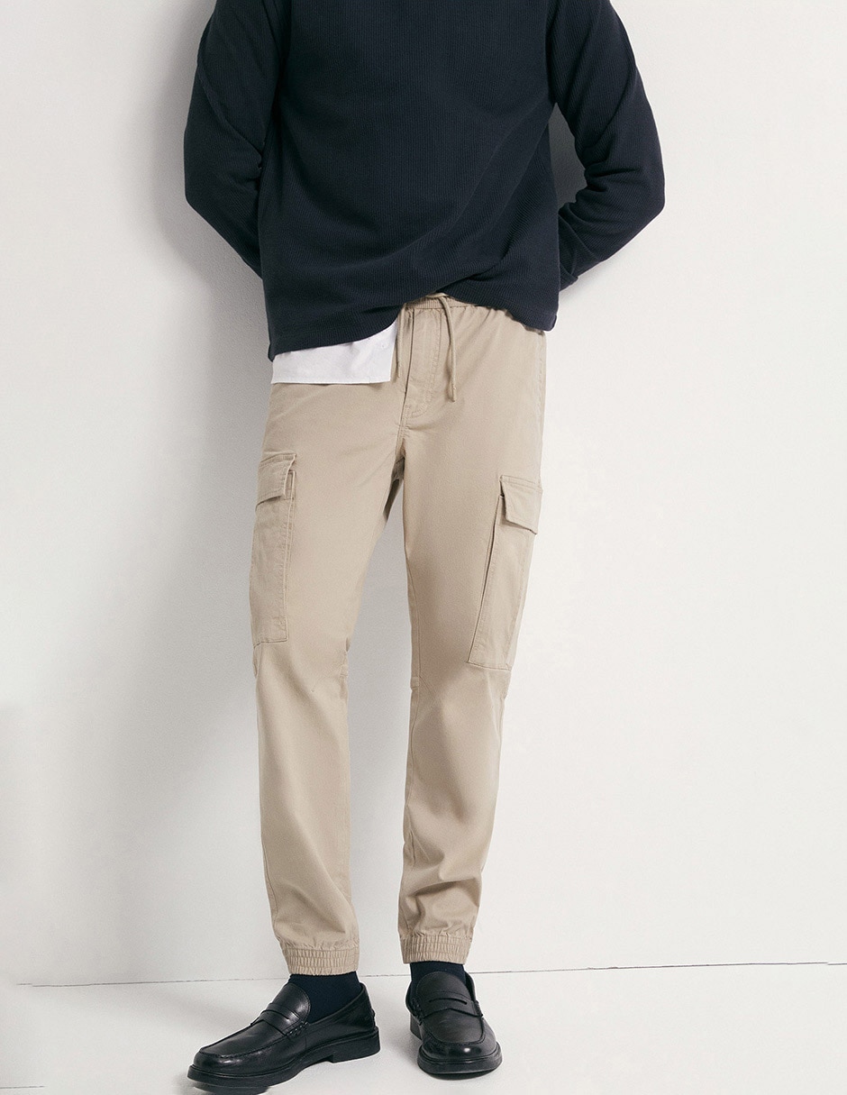 Pantalón casual cargo straight para hombre 2