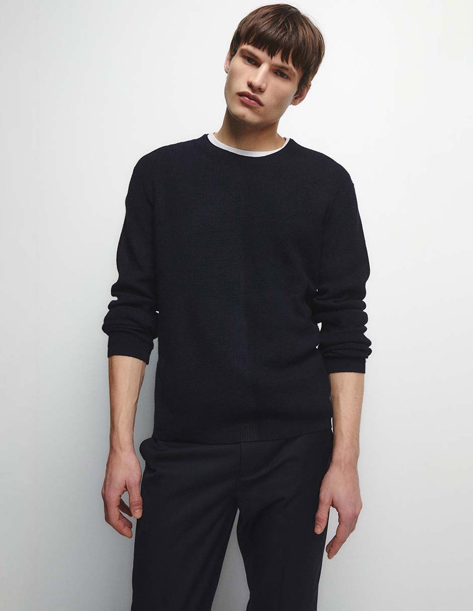 Suéter cuello redondo para hombre